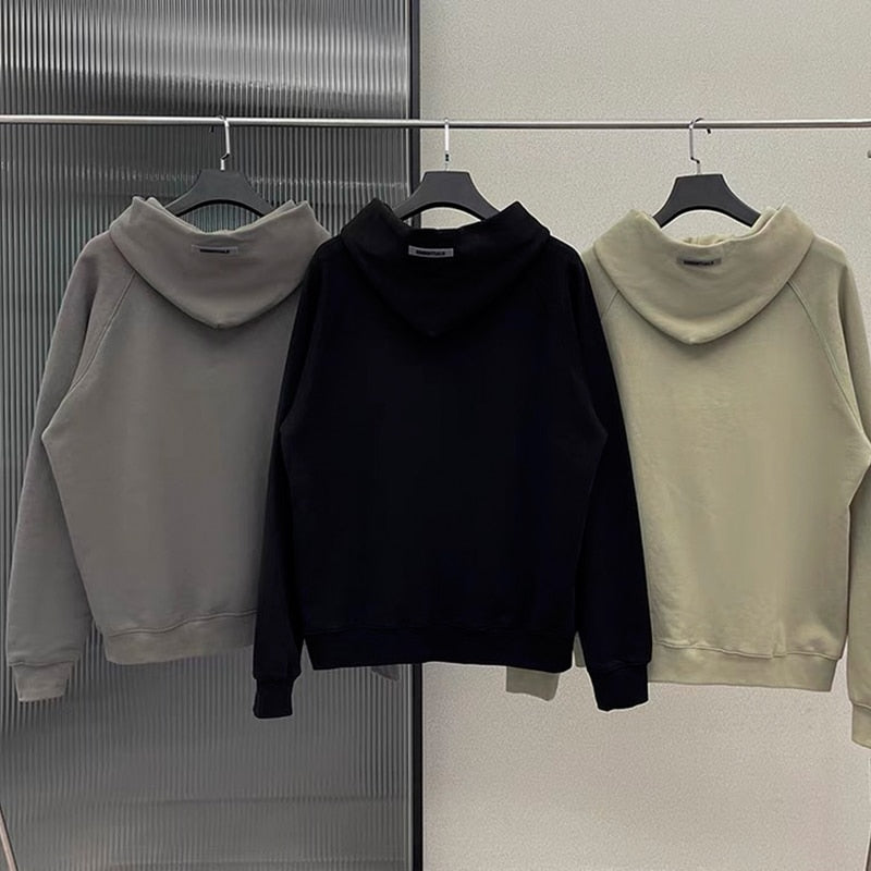 Fashion ESSENTIALS Hoodies High Quality Sweatshirt Chest letter logo Hip hop Loose Unisex Oversize 100% Cotton Hoodie
