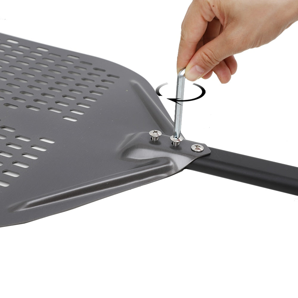 12 Inch Pizza Peel Turning Paddle Short Handle Shovel Kitchen Utensils Aluminum Apple Shape Pizza Turner Nonstick Baking Tools