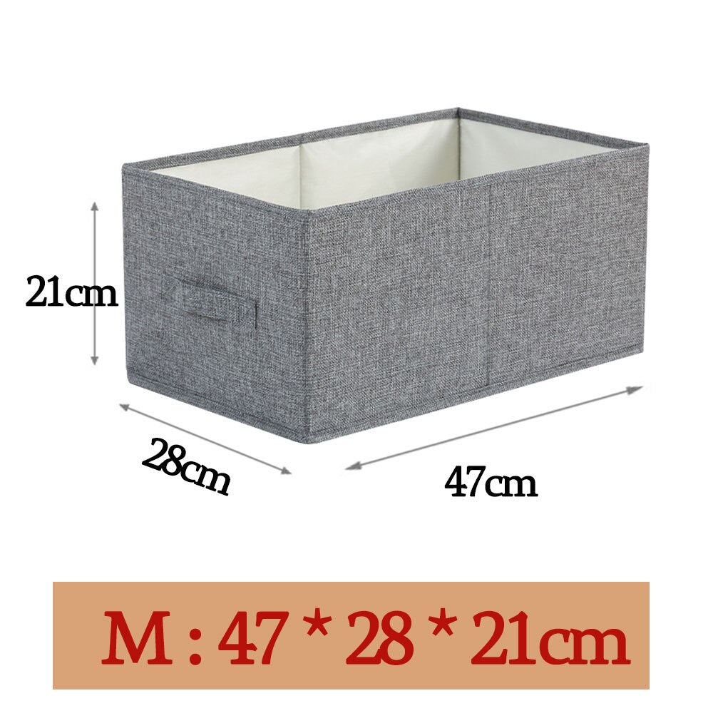 Style Foldable with Lid Clothes Storage Box Home Clothes Storage Bin Folding Storage Cabinet Kids Toys Fabric Organizer