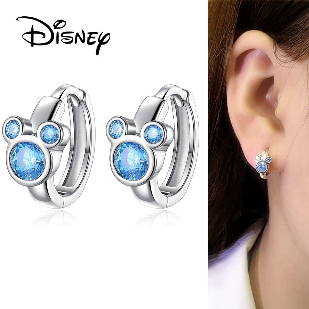 Disney Mickey Mouse Earring 925 Silver Heart Earring Pumpkin Coach Stud Earrings Silver Women Star Butterfly Earrings Jewelry