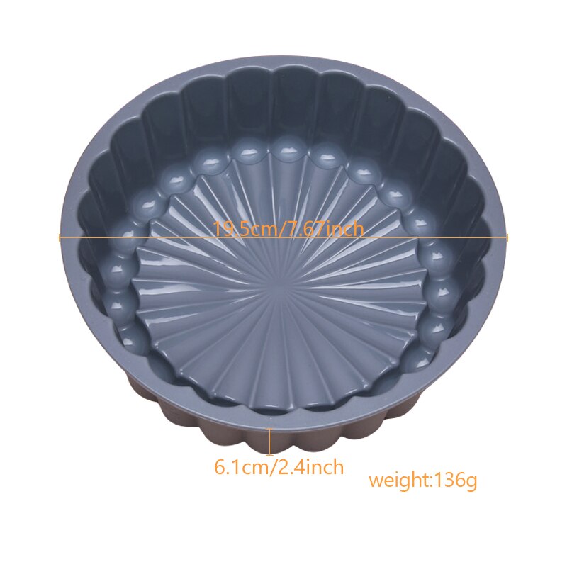 Sunflower Shape Silicone Cake Mold Simple Cake Baking Mould Toast Bread Pastry Mousse Bakeware Household Kitchen Accessory Tray