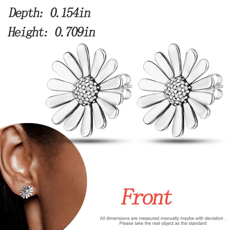 Disney Mickey Mouse Earring 925 Silver Heart Earring Pumpkin Coach Stud Earrings Silver Women Star Butterfly Earrings Jewelry