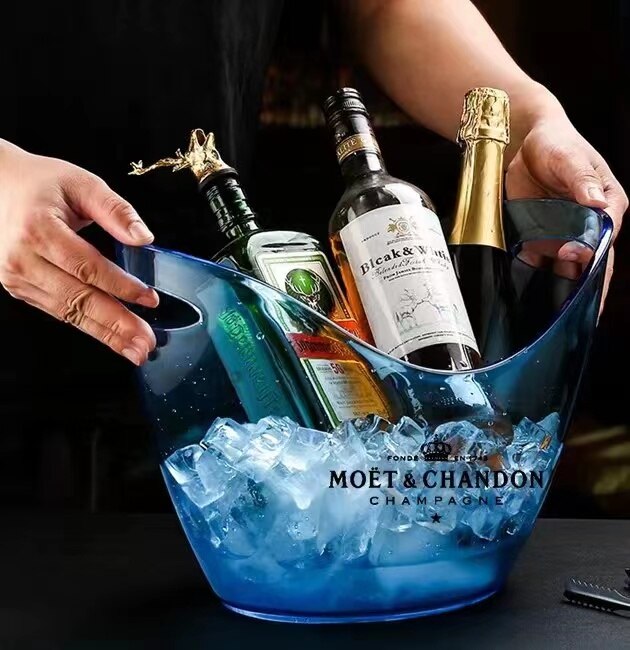 Moet&Chandon Champagne Wine Bottle Freezer Bag IceBag Wine Beer Champagne Bucket Transparent Family Bar Kitchen Restaurant Gift