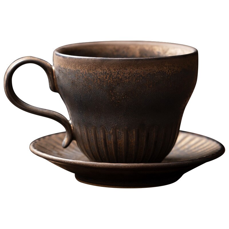 Home Simple Breakfast Cup Mug Japanese Retro Stoneware Water Cup Cups Drinkware Kitchen Dining Bar Garden