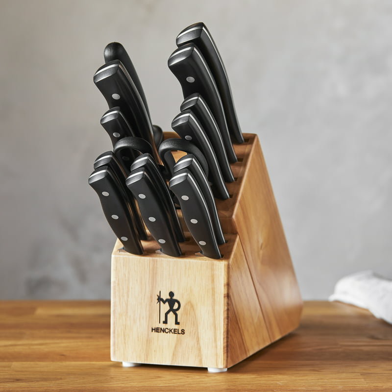 Everpoint 15 PC Triple Rivet Stainless Steel Knife Block Set Best Knife Sets For Kitchen Kitchen Knife With Storage Holder