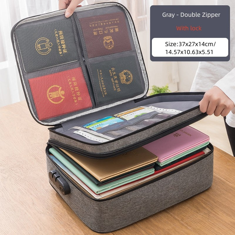 Document Storage Bag Organizer File Boxes Bins Basket Drawer Container Home Office Storage Organization Accessories Supplies