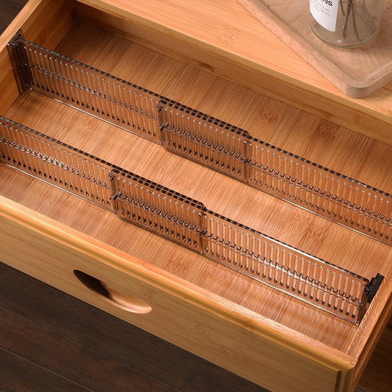 2pcs/set Durable Drawer Cabinet Storage Partition Divider Adjustable DIY Organizer Home Storage Storage Drawers Organization