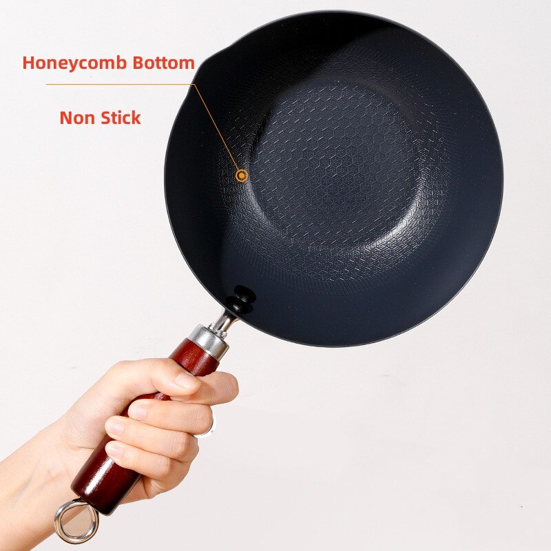 Japanese Iron Non Stick Cooking Pot Gas & Induction Stoves Available Small Honeycomb Bottom Milk Pan with Glass Lid Cookware Set