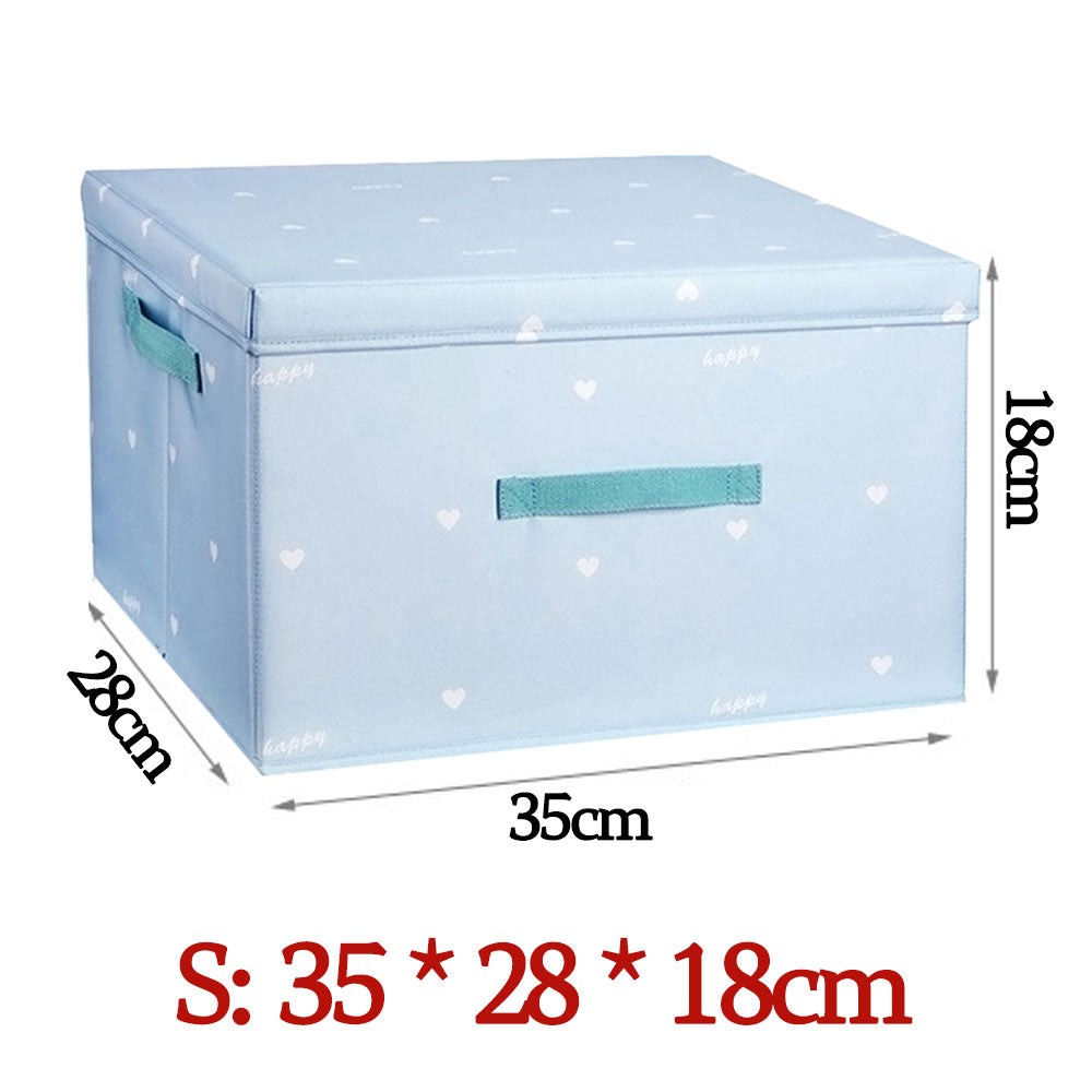 Style Foldable with Lid Clothes Storage Box Home Clothes Storage Bin Folding Storage Cabinet Kids Toys Fabric Organizer