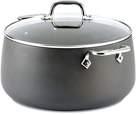 HA1 Hard Anodized Nonstick Soup Stock Pot Cookware, 4-Quart, Black