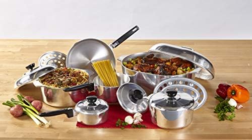 Heavy Duty 8-Piece Cast Aluminum Cajun Cookware Set, Silver