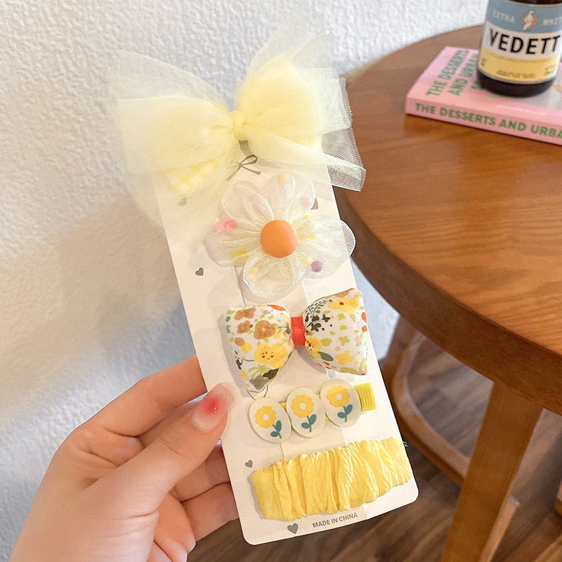 Coffee Warm Color Cute Cartoon Princess Hairpins Children Girls Kid Hair Clips Barrettes Accessories Hairclip Headwear Headdress
