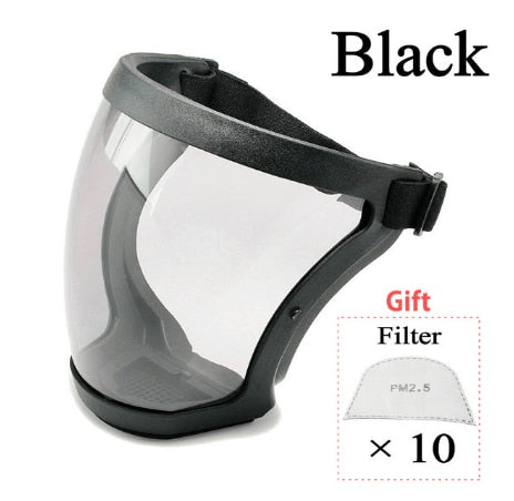 Transparent Security Protection Shield Full Face Shield for Kitchen Tools Oil-splash Proof Moto Cycling Windproof Glasses Mask