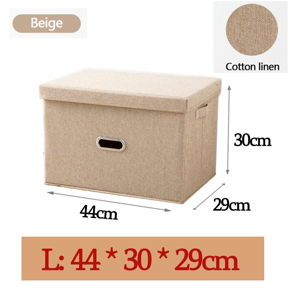 Style Foldable with Lid Clothes Storage Box Home Clothes Storage Bin Folding Storage Cabinet Kids Toys Fabric Organizer