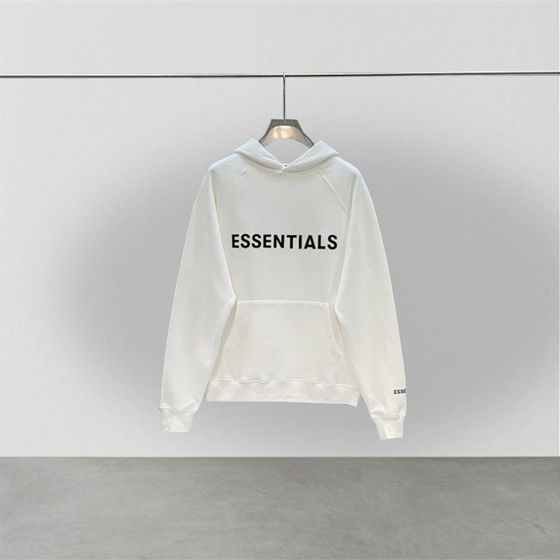 Essentials hoodie 3D rubber lettering logo sweatshirt High quality hip hop loose unisex oversize fashion brand pullover hoodie