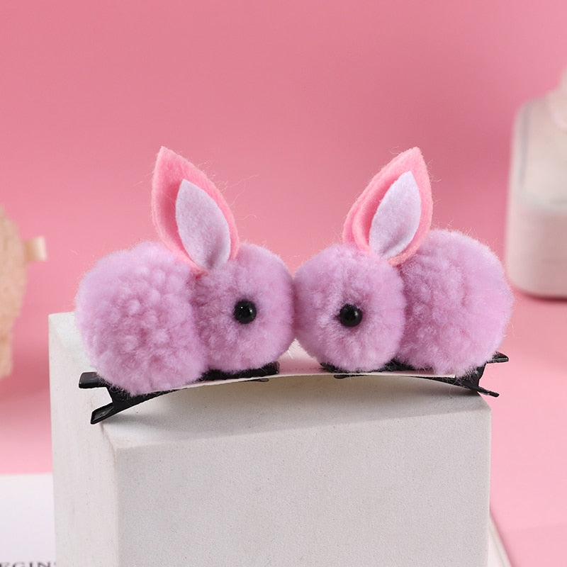 New Plush Cat Ears Hairpins Girls Cute Hair Clips Hair Accessories Women Sweet Barrettes Kids Fashion Ornaments Gift