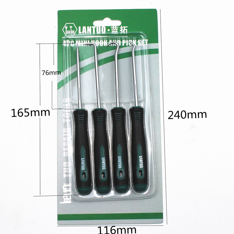 ALLSOME 4Pcs 135mm Car Auto Vehicle Oil Seal Screwdrivers Set O-Ring Gasket Puller Remover Pick Hooks Tools
