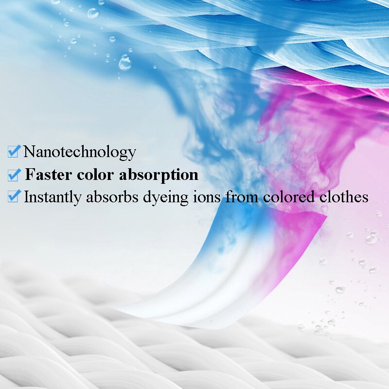100pcs Color Catcher Sheet Washing Machine Proof Color Absorption Sheet Anti Dyed Cloth Laundry Grabber Cloth Cleaning Supplies