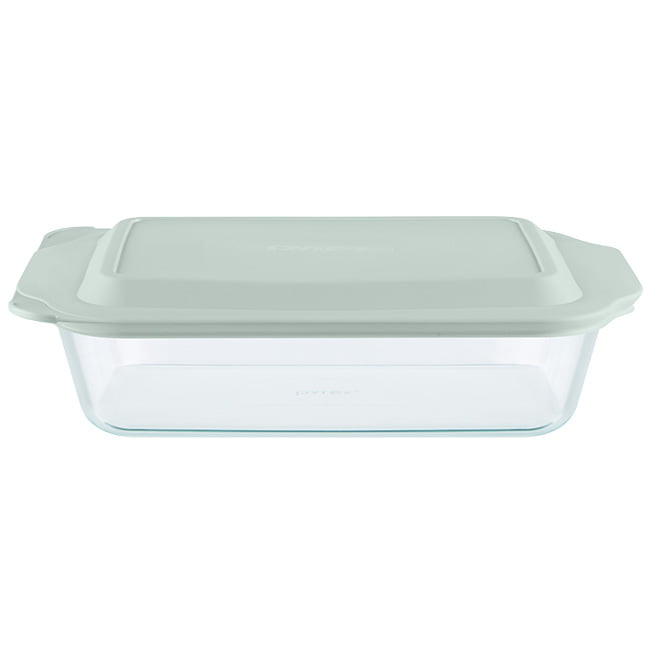 Deep Glass Baking Dish with Lid, 7 x 11"