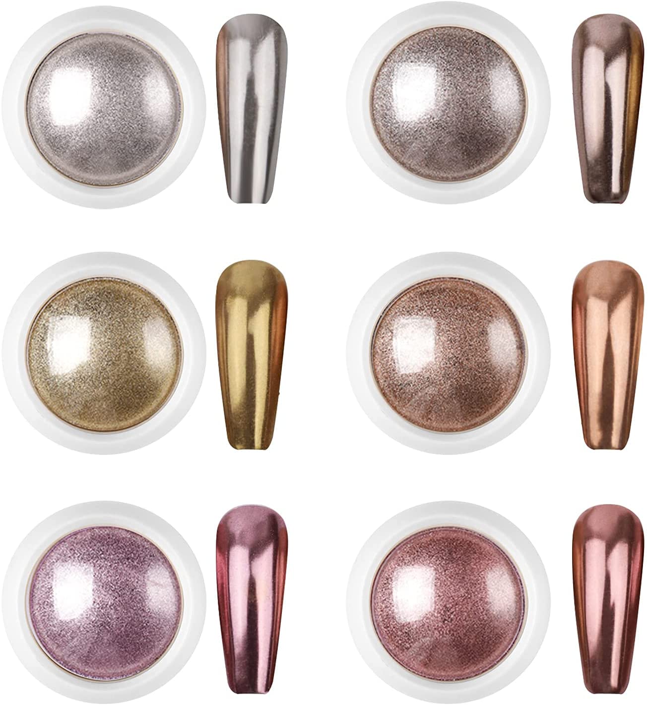 1pc 19Colors Nail Glitter Mirror Powder Chrome Dust Pigment 0.5g Paint Dip Metallic Shiny With Magic Effect Dust