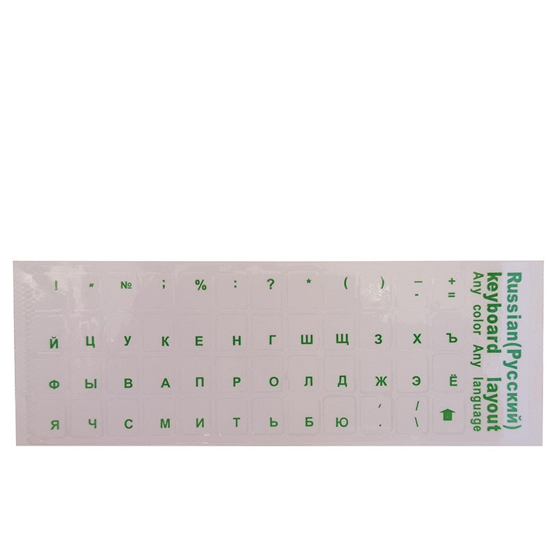 Russian Transparent Keyboard Stickers Language Alphabet Black White Label for Computer PC Dust Protection Laptop Accessories