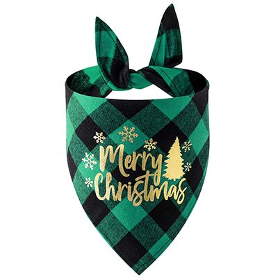 Plaid Dog Bandanas Valentine's Day Pet Towel Cat Accessories Holiday Party For Puppy Pet Supplies Costume Large Dog Accessories