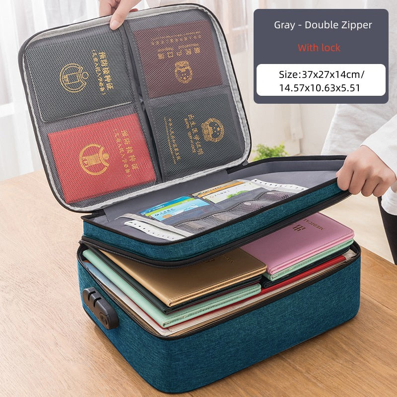 Document Storage Bag Organizer File Boxes Bins Basket Drawer Container Home Office Storage Organization Accessories Supplies