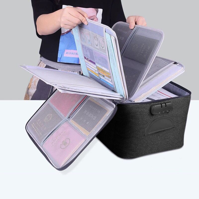 Document Storage Bag Organizer File Boxes Bins Basket Drawer Container Home Office Storage Organization Accessories Supplies