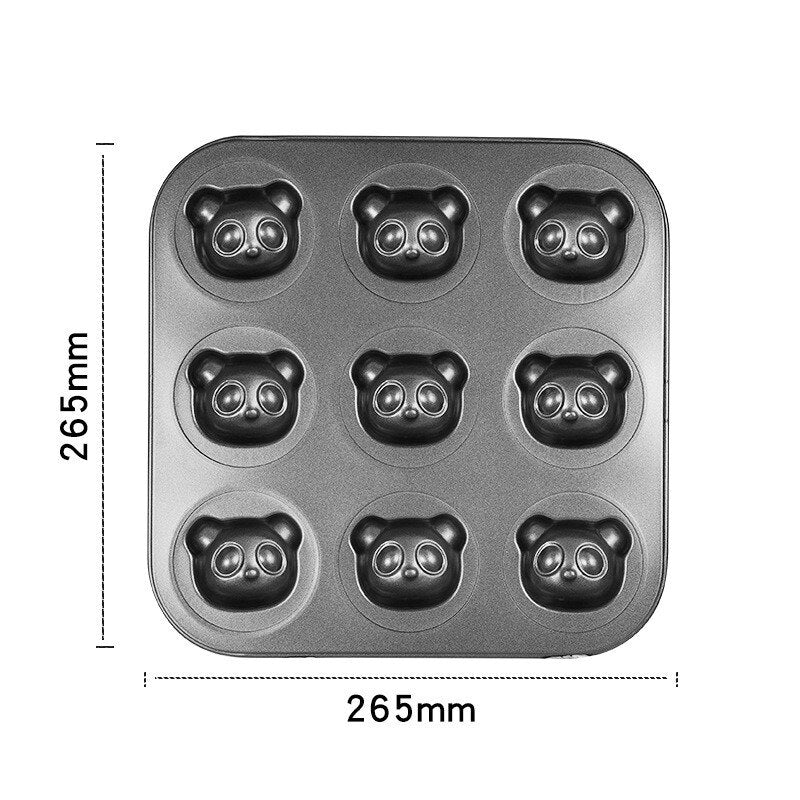 6/8/12 Cartoon Little Bear Madeline Pan, Non-Stick Cute Bear Muffin DIY Dessert Pastry Baking Decore Tools for Baking Tool