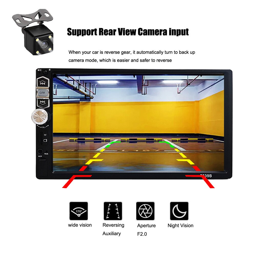 2 Din Car Radio 7" HD Touch Screen Audio Stereo Video MP5 For VIP Do Not Pay