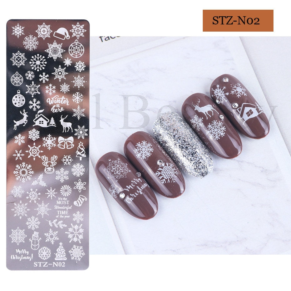 French Nail Art Stamping Plate Geometry Wave Line Drawing Templates Flower Love Lace Stamp Nail Charm Mold Stencil Tools LAXY-D-