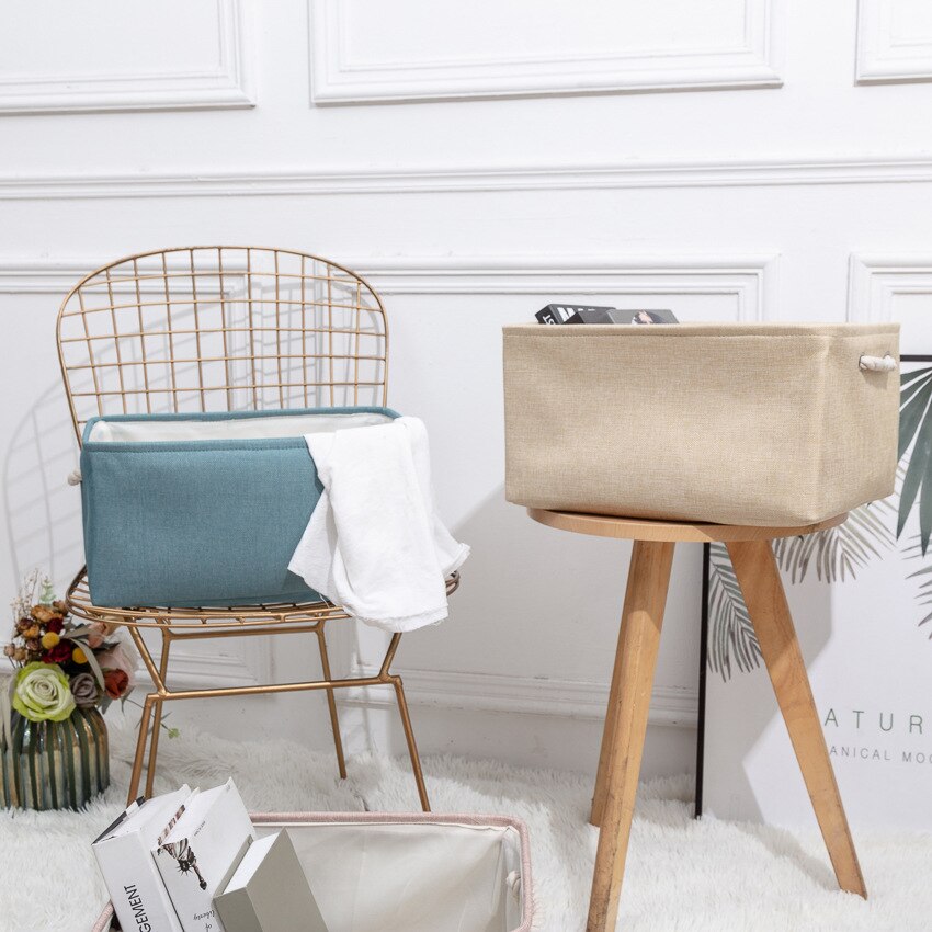 Home Supplies Free Shipping Folding Linen Organizer Box Baby Toys Socks Clothes Book Gadget House Office Laundry Basket Storage