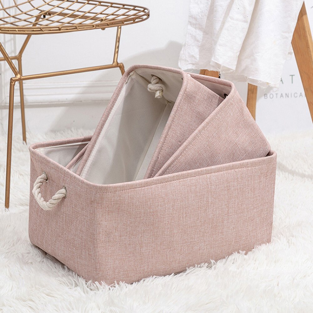 Home Supplies Free Shipping Folding Linen Organizer Box Baby Toys Socks Clothes Book Gadget House Office Laundry Basket Storage