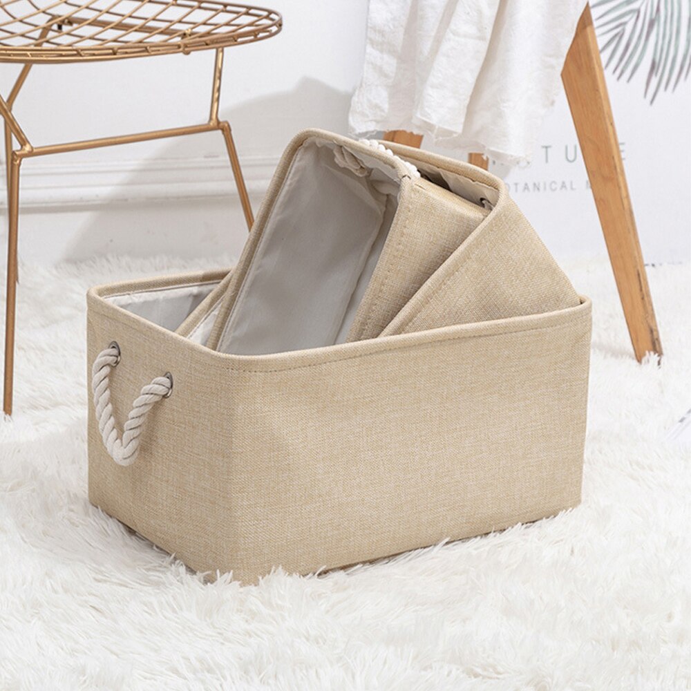 Home Supplies Free Shipping Folding Linen Organizer Box Baby Toys Socks Clothes Book Gadget House Office Laundry Basket Storage