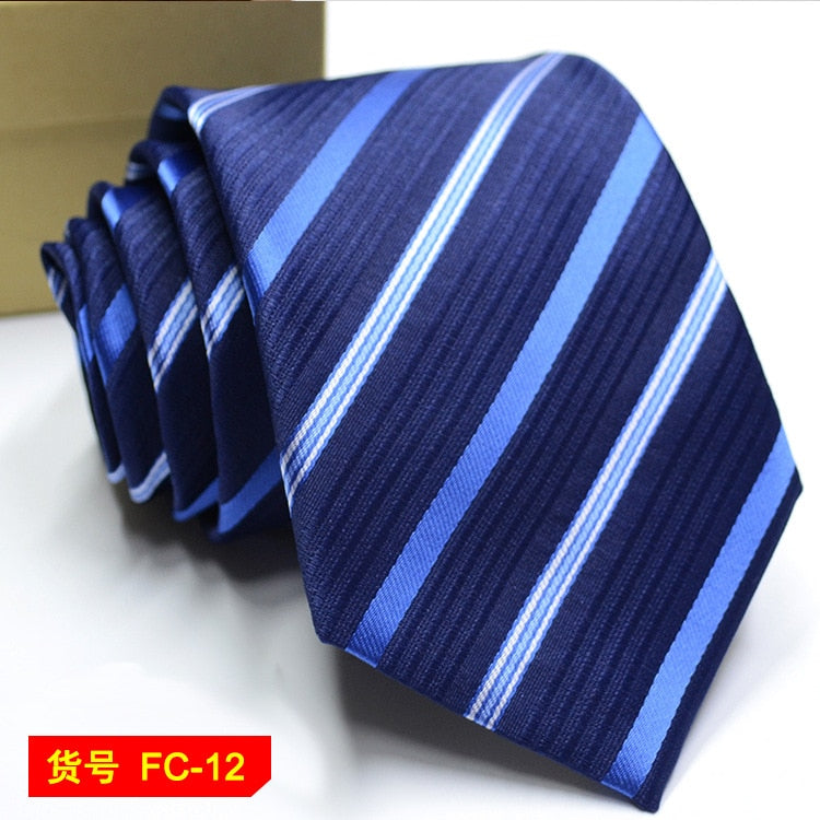 67 Styles Men's Ties Solid Color Stripe Flower Floral 8cm Jacquard Necktie Accessories Daily Wear Cravat Wedding Party Gift