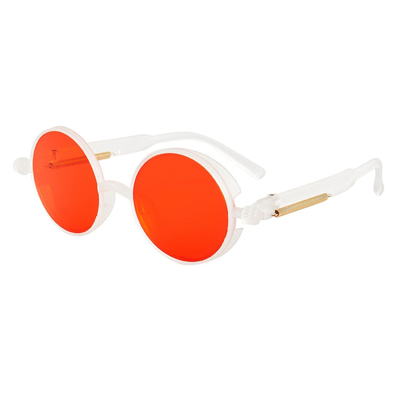 Classic Gothic Steampunk Sunglasses Luxury Brand Designer High Quality Men and Women Retro Round Pc Frame Sunglasses