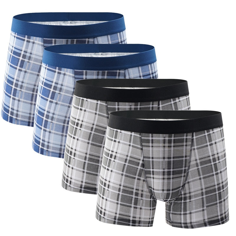 4Pcs Boxer Underwear Cotton Mens Underwear Cotton Boxers Underpants Breathable Boxer Shorts Men Cueca Male Panties Boxershorts
