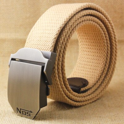 2022 Men Weave Canvas belt mens waist belt Casual Brand Cargo Belts Young student Automatic Buckle-Belt Male Tactical Belt