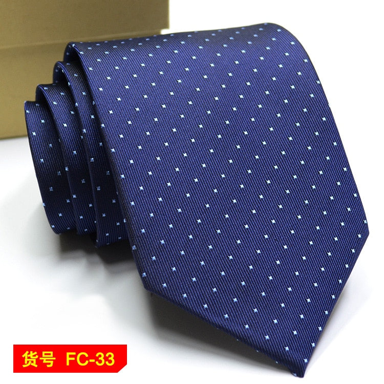 67 Styles Men's Ties Solid Color Stripe Flower Floral 8cm Jacquard Necktie Accessories Daily Wear Cravat Wedding Party Gift