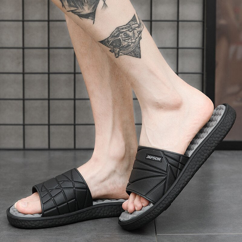 Men Soft Indoor Home Slippers Massage Slides House Shoes Foot Acupressure Sleepers Sliders Bedroom Room Summer Big Size Hot Sale