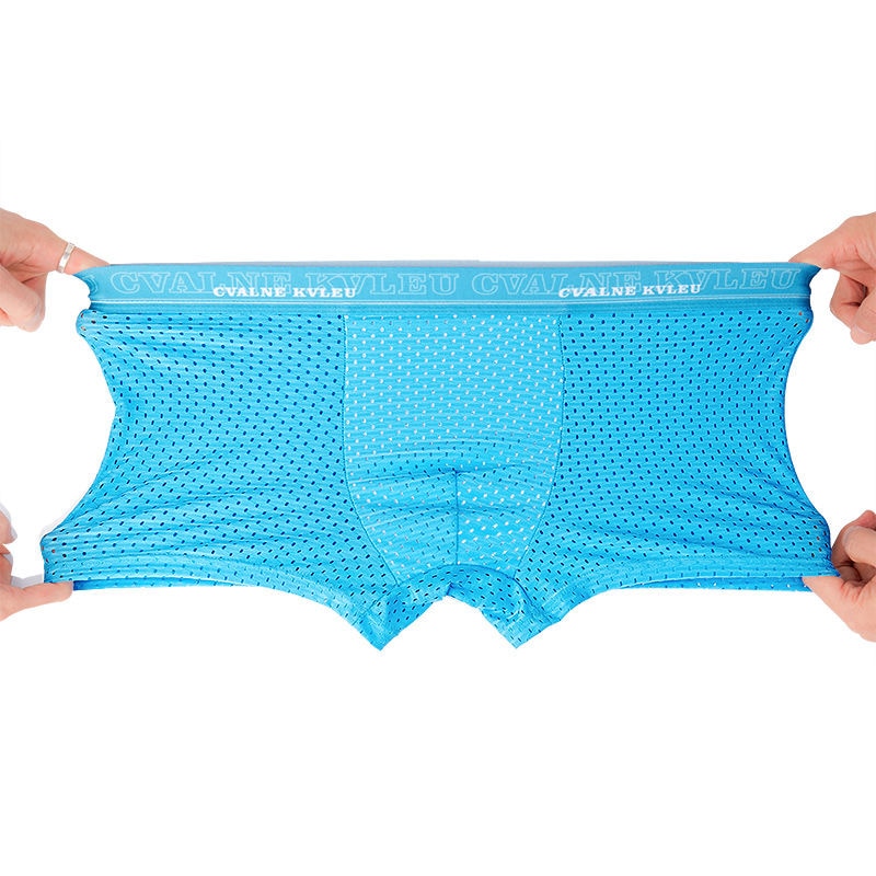 Boxer Panties Mens Ice Silk Boxer Underwear Men Mesh Boxers Breathable Sexy Boxershorts Man Solid Comfortable Underpants 4XL