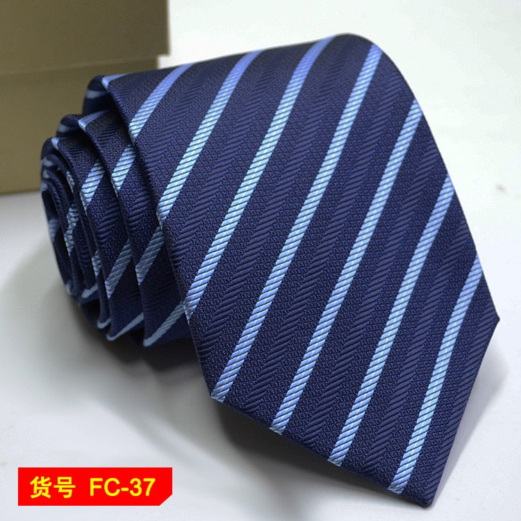 67 Styles Men's Ties Solid Color Stripe Flower Floral 8cm Jacquard Necktie Accessories Daily Wear Cravat Wedding Party Gift