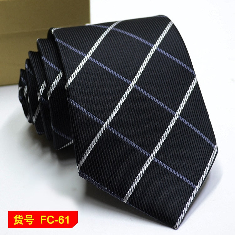67 Styles Men's Ties Solid Color Stripe Flower Floral 8cm Jacquard Necktie Accessories Daily Wear Cravat Wedding Party Gift
