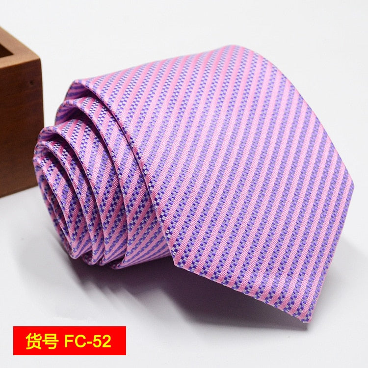 67 Styles Men's Ties Solid Color Stripe Flower Floral 8cm Jacquard Necktie Accessories Daily Wear Cravat Wedding Party Gift