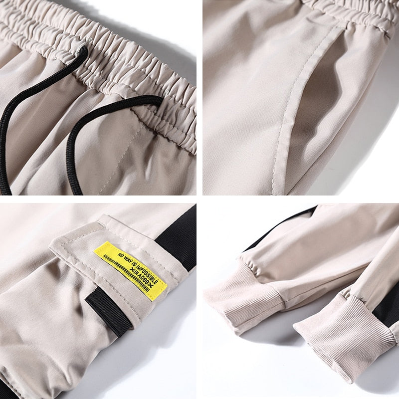 Black Cargo Pants Men Hip Hop Streetwear Jogger Harem Trousers Men Casual Harajuku Sweatpants Brand 2021 Summer New Men's Pants