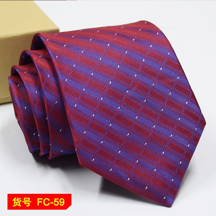 67 Styles Men's Ties Solid Color Stripe Flower Floral 8cm Jacquard Necktie Accessories Daily Wear Cravat Wedding Party Gift