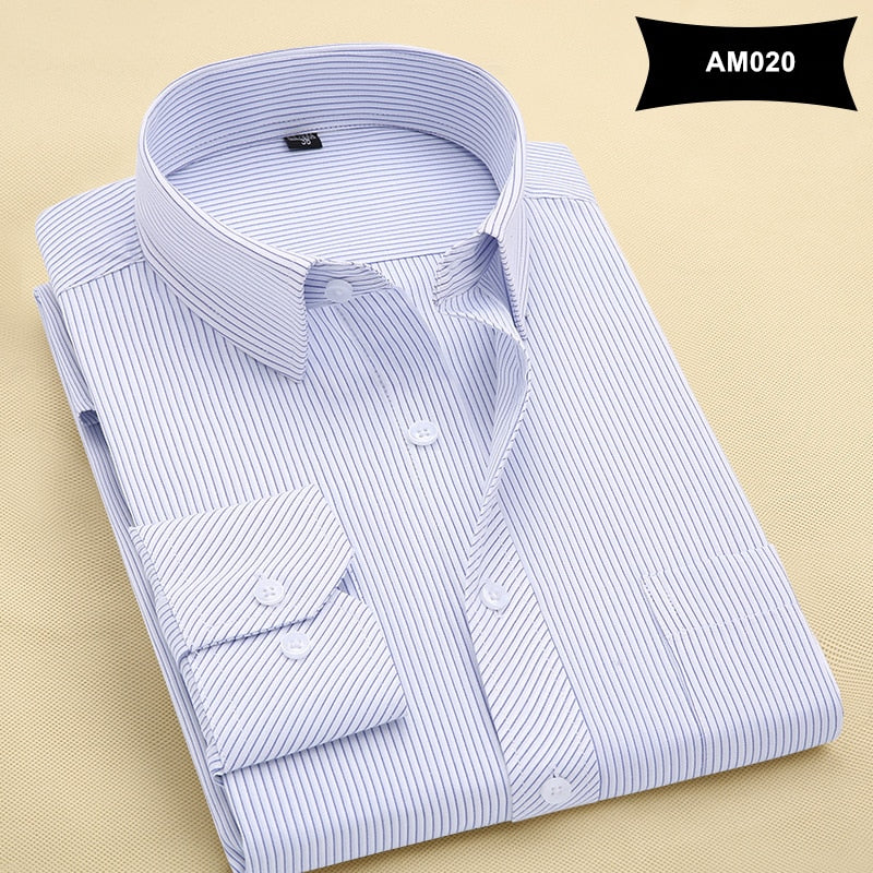 MACROSEA Classic Style Men's Solid Shirts Long Sleeve Men's Casual Shirts Comfortable Breathable Men's Office-wear Clothing