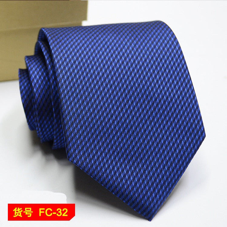 67 Styles Men's Ties Solid Color Stripe Flower Floral 8cm Jacquard Necktie Accessories Daily Wear Cravat Wedding Party Gift