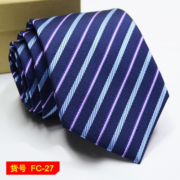 67 Styles Men's Ties Solid Color Stripe Flower Floral 8cm Jacquard Necktie Accessories Daily Wear Cravat Wedding Party Gift