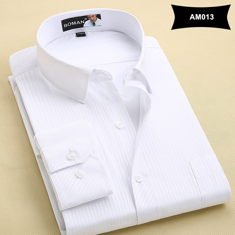 MACROSEA Classic Style Men's Solid Shirts Long Sleeve Men's Casual Shirts Comfortable Breathable Men's Office-wear Clothing
